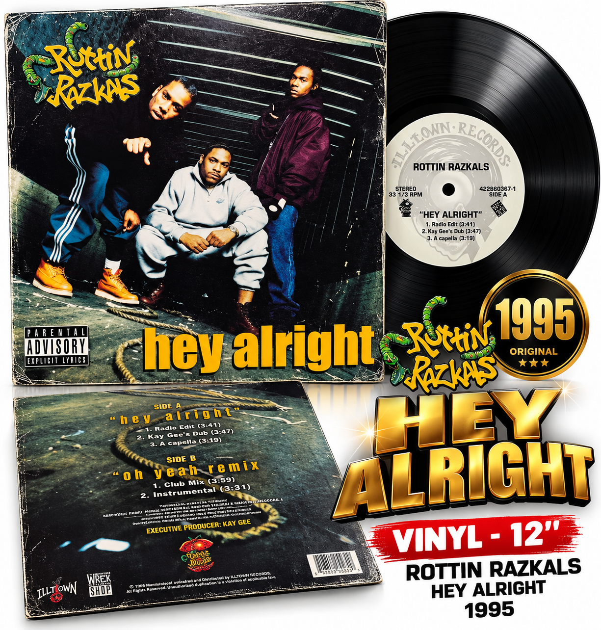 Capa do disco Rottin Razkals – Hey Alright (1995)