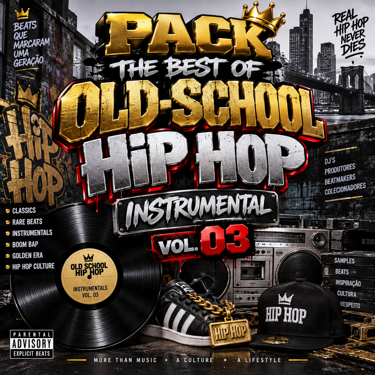 Capa do pack Pack The Best of Old-School Hip Hop (Instrumental Vol. 03)