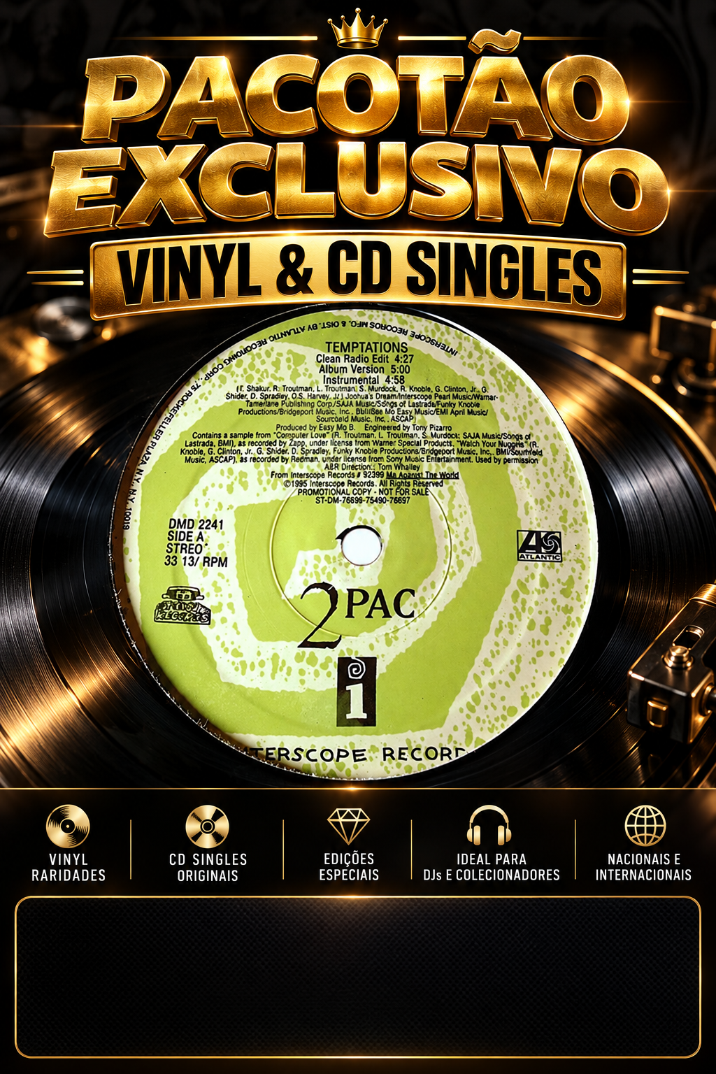 Capa do disco PACOTÃO EXCLUSIVO — VINYL & CD SINGLES