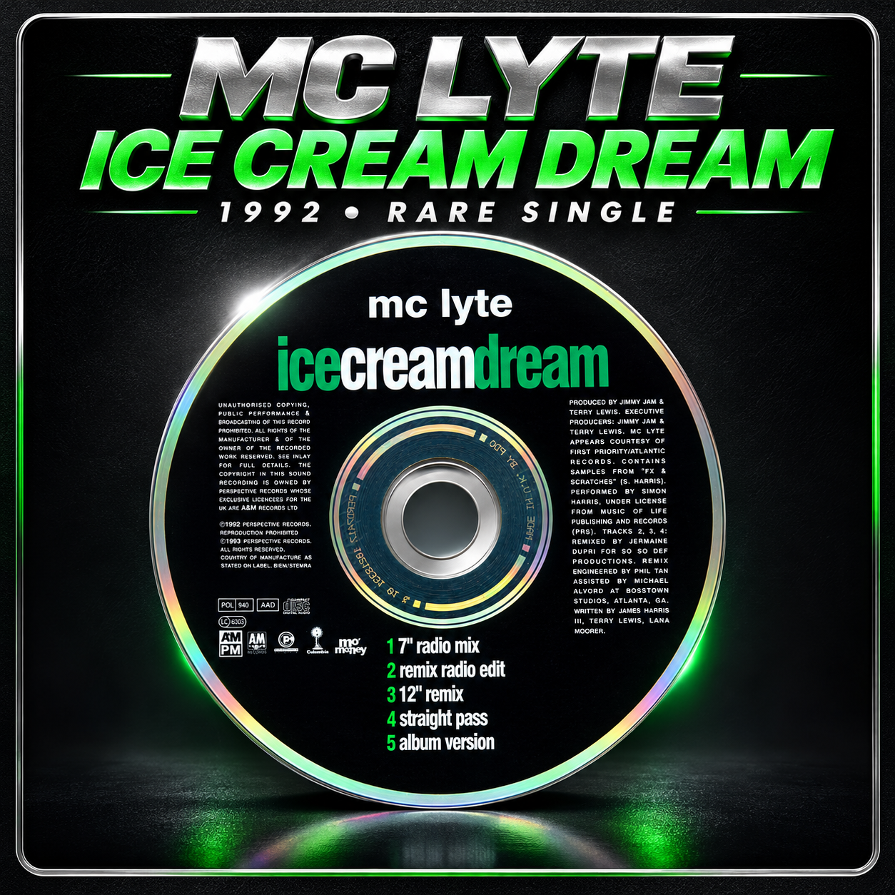Capa do disco MC Lyte - (1992) Ice Cream Dream (Single)