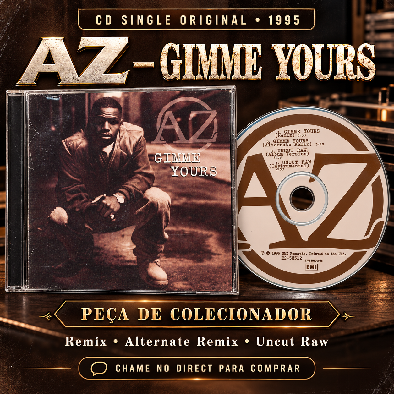 Capa do disco AZ - (1995) Gimme Yours (Cd Singles)