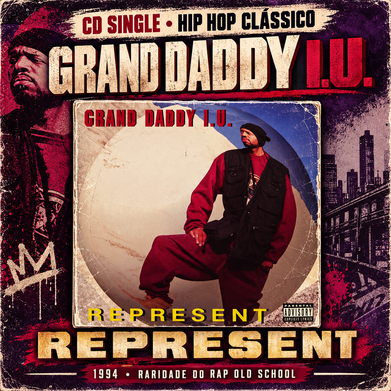 Capa do disco Grand Daddy I.U. – (1994) Represent (CD Single)