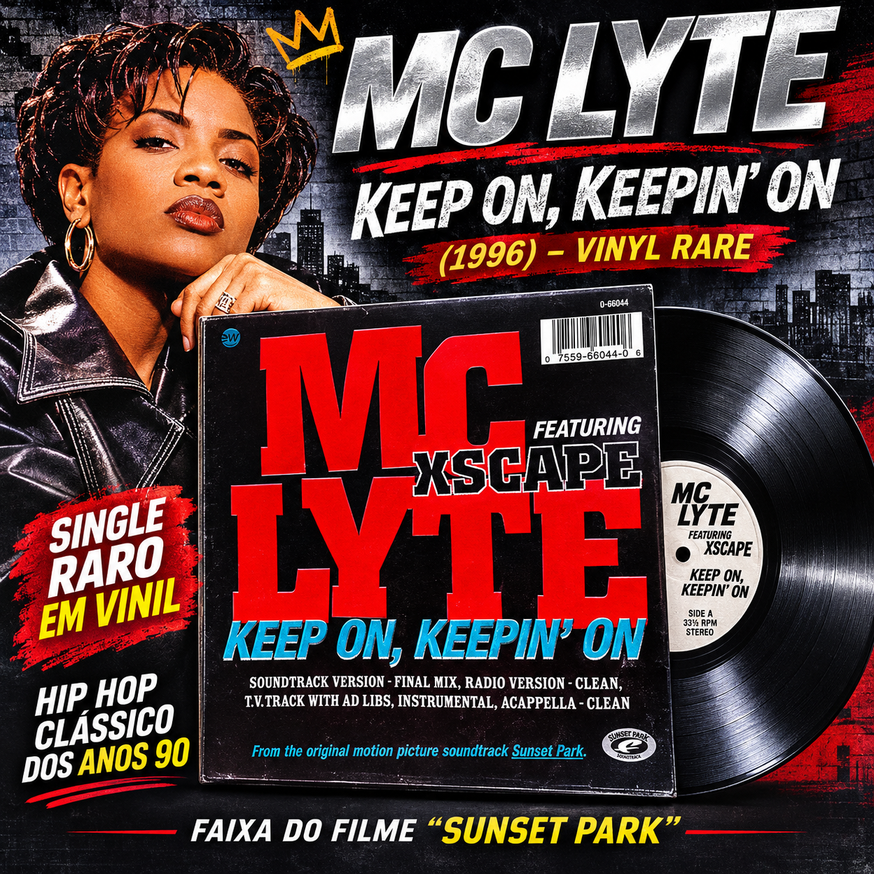 Capa do disco MC Lyte - (1996) Keep On Keepin' On (Vinyl Rare)