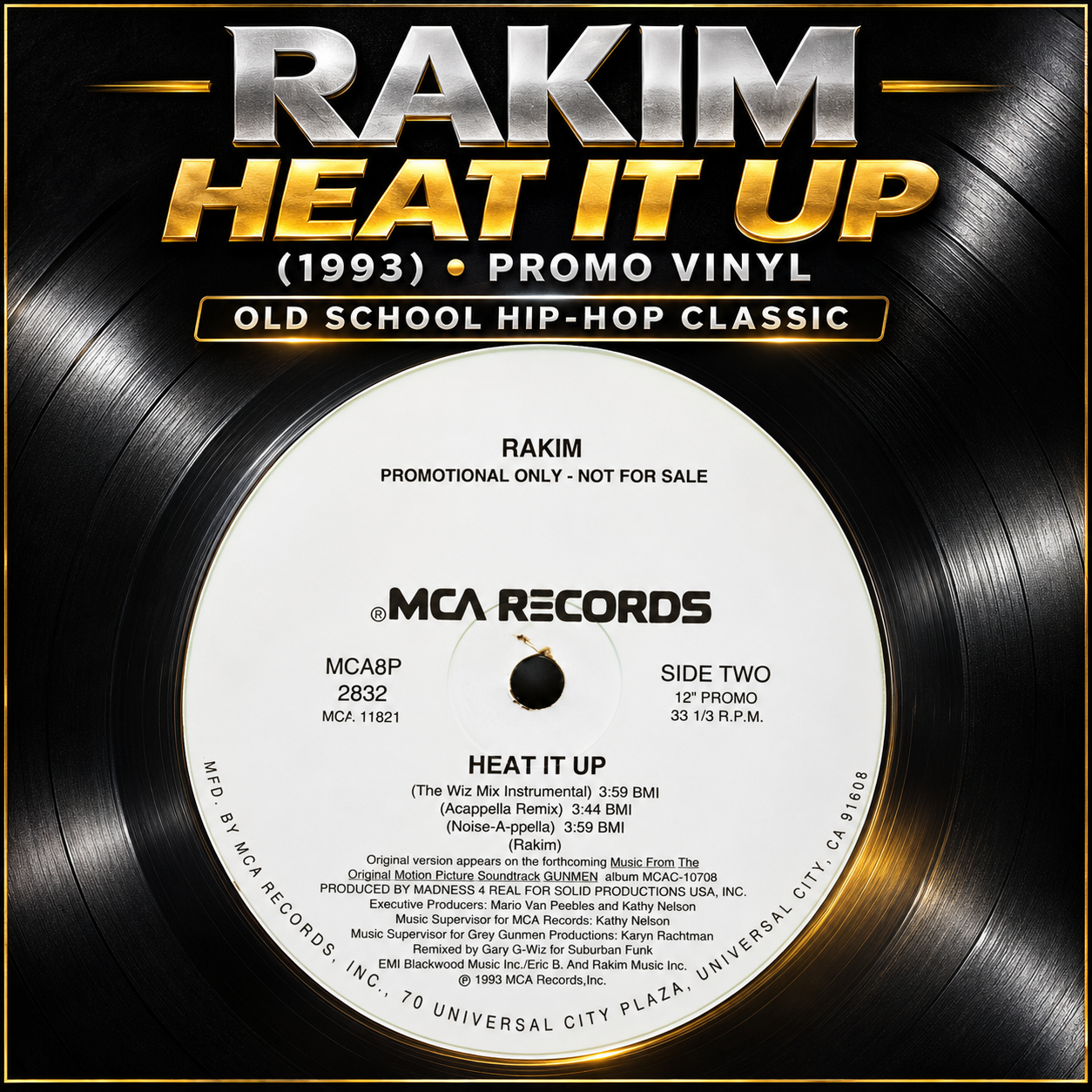 Capa do disco Rakim – (1993) Heat It Up (Promo Vinyl)